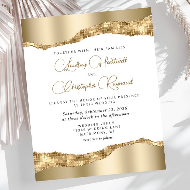 Convite de Casamento com Azulejos de Espelho Doura (Criador carregado)