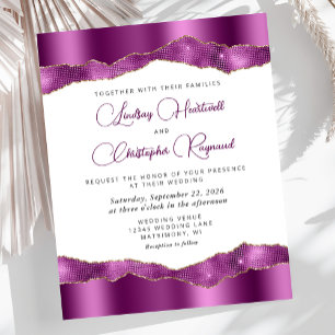 Convite de Casamento com Azulejos Espelho Roxo Orç