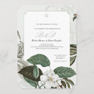 Convite de Casamento com Borda Arqueada do Jardim 