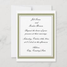Convite de Casamento com Borda Dourada