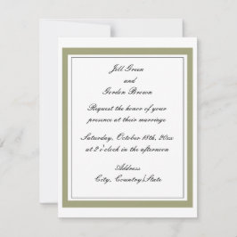 Convite de Casamento com Borda Dourada