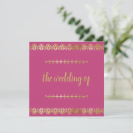 Convite de Casamento com Borda Dourada Luxuosa