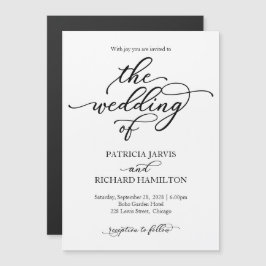 Convite de Casamento com Caligrafia Elegante