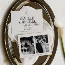 Convite de Casamento com Caligrafia Elegante 2 Fot