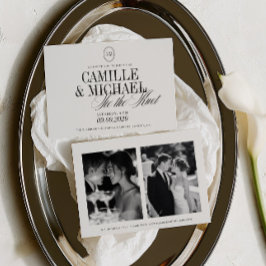 Convite de Casamento com Caligrafia Elegante 2 Fot