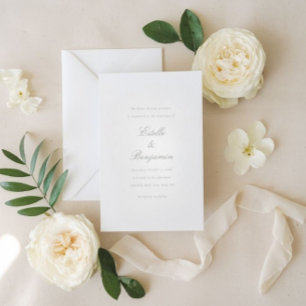 Convite de Casamento com Caligrafia Minimalista El