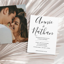 Convite de Casamento com Caligrafia Minimalista Pr