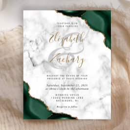 Convite de Casamento com Cantos de Ágata Esmeralda