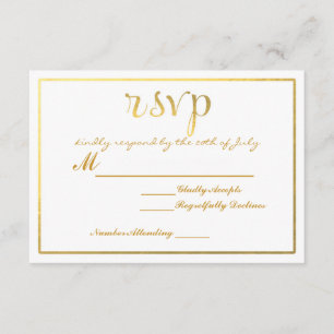 Convite de casamento com cartão de resposta RSVP e