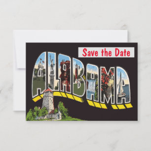 Convite de casamento com cartão-postal antigo do A