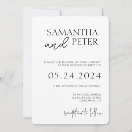 Convite de casamento com código QR, Casamento míni