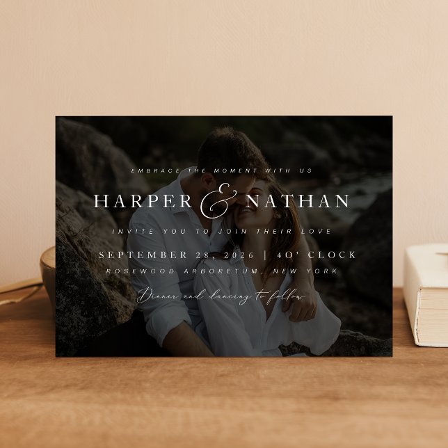 Convite de Casamento com Código QR de Foto Sobrepo (Criador carregado)