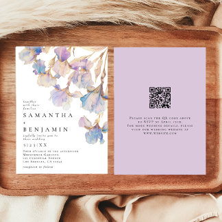 Convite de Casamento com Código QR de Íris