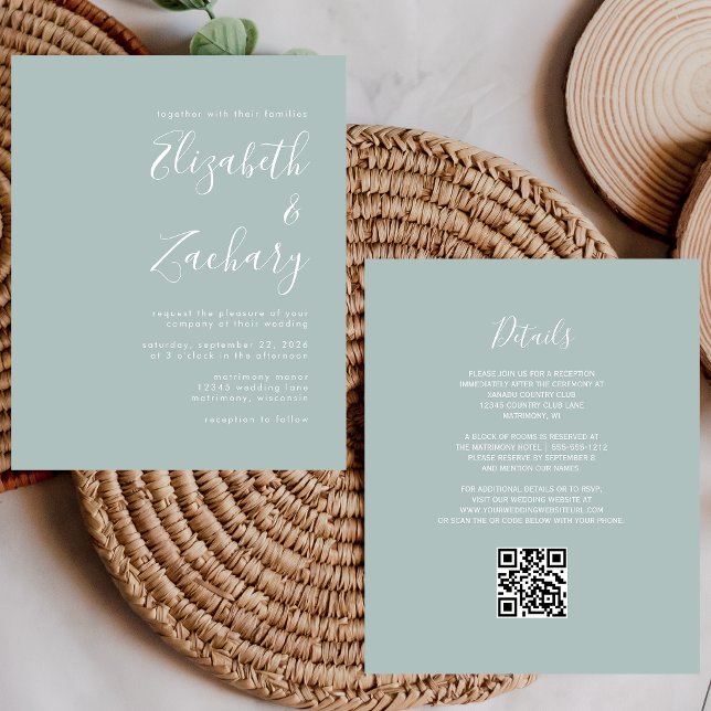 Convite de Casamento com Código QR de Orçamento Vi (Criador carregado)