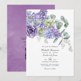 Convite de Casamento com Código QR de RSVP de Sucu