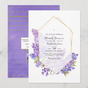 Convite de casamento com código QR do Herbário Vio