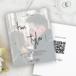 Convite de casamento com código QR fotográfico eco