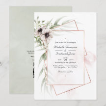 Convite de Casamento com Código QR Geométrico de A