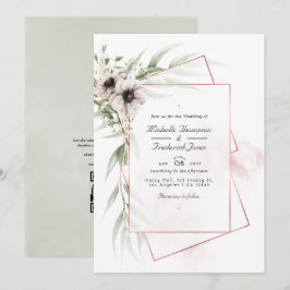 Convite de Casamento com Código QR Geométrico de A