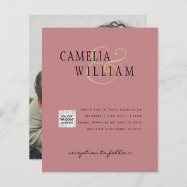 Convite de casamento com código QR para data de re