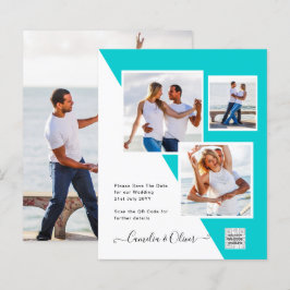 Convite de Casamento com Código QR para Economizar