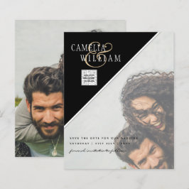 Convite de Casamento com Código QR para Economizar