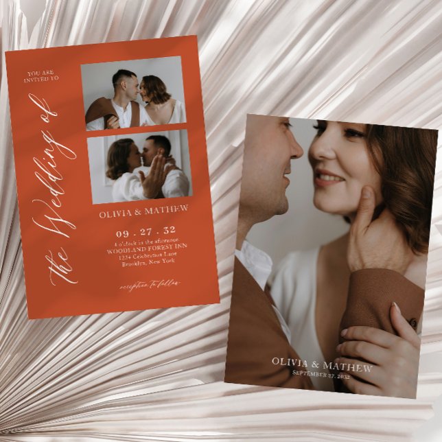 Convite de Casamento com Colagem de Fotos em Scrip (Criador carregado)