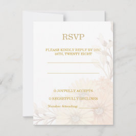 Convite de Casamento com Desenho Floral Pastel