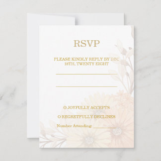 Convite de Casamento com Desenho Floral Pastel