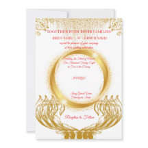 Convite de Casamento com Design Elegante a Ouro so