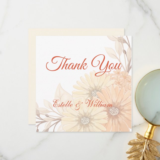 Convite de Casamento com Design Floral Pastel (Frente/Verso In Situ)