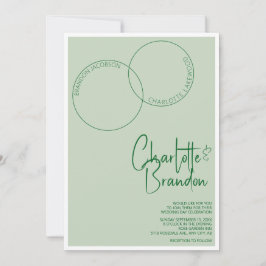Convite de Casamento com Dois Anéis