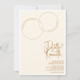 Convite de Casamento com Dois Anéis