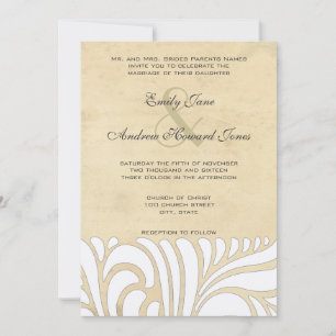 Convite de Casamento com Estampa Redemoinho Prata