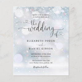 Convite de Casamento com Flocos de Neve de Inverno