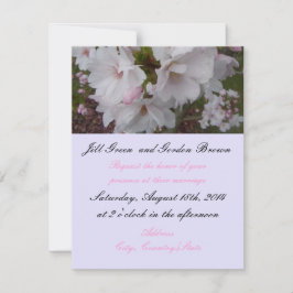 Convite de Casamento com Flor de Cerejeira