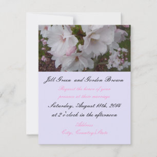 Convite de Casamento com Flor de Cerejeira