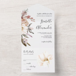 Convite de Casamento com Flor Silvestre Aquarela T