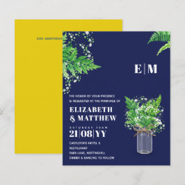 Convite de Casamento com Folhagem de Samambaia ECO
