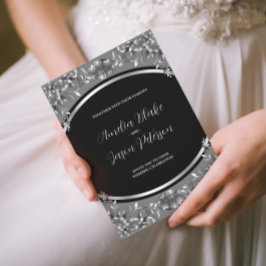 Convite de Casamento com Folhagem em Talha de Prat