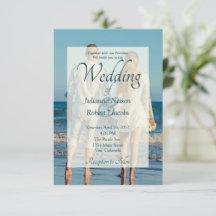 Convite de casamento com foto