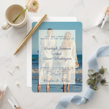 Convite de casamento com foto