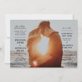 Convite de Casamento com Foto Atmosfera Moderna