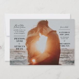 Convite de Casamento com Foto Atmosfera Moderna