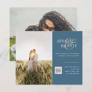 Convite de Casamento com Foto BLUE ORÇAMENTO Salva