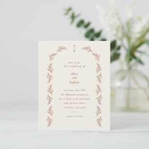 Convite de Casamento com Foto Boho Arco Galho Orça
