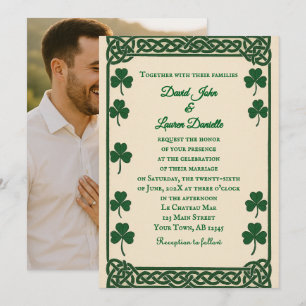 Convite de Casamento com Foto Celtic Kiss