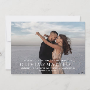Convite de Casamento com Foto Clássico Moderno