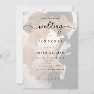Convite de Casamento com Foto de Sobreposição Míni