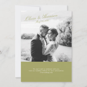 Convite de Casamento com Foto do Olive Garden